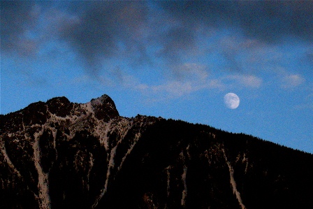 Moon over Mt. Si